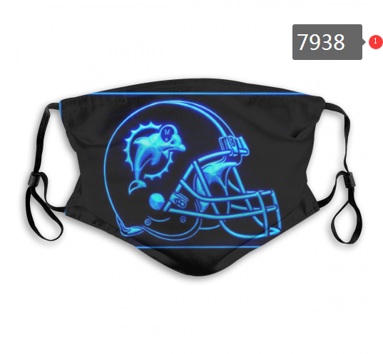 NFL 2020 Miami Dolphins #6 Dust mask with filter->nfl dust mask->Sports Accessory